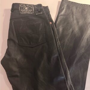 Lucky Brand Men’s Black Leather Straight Jeans